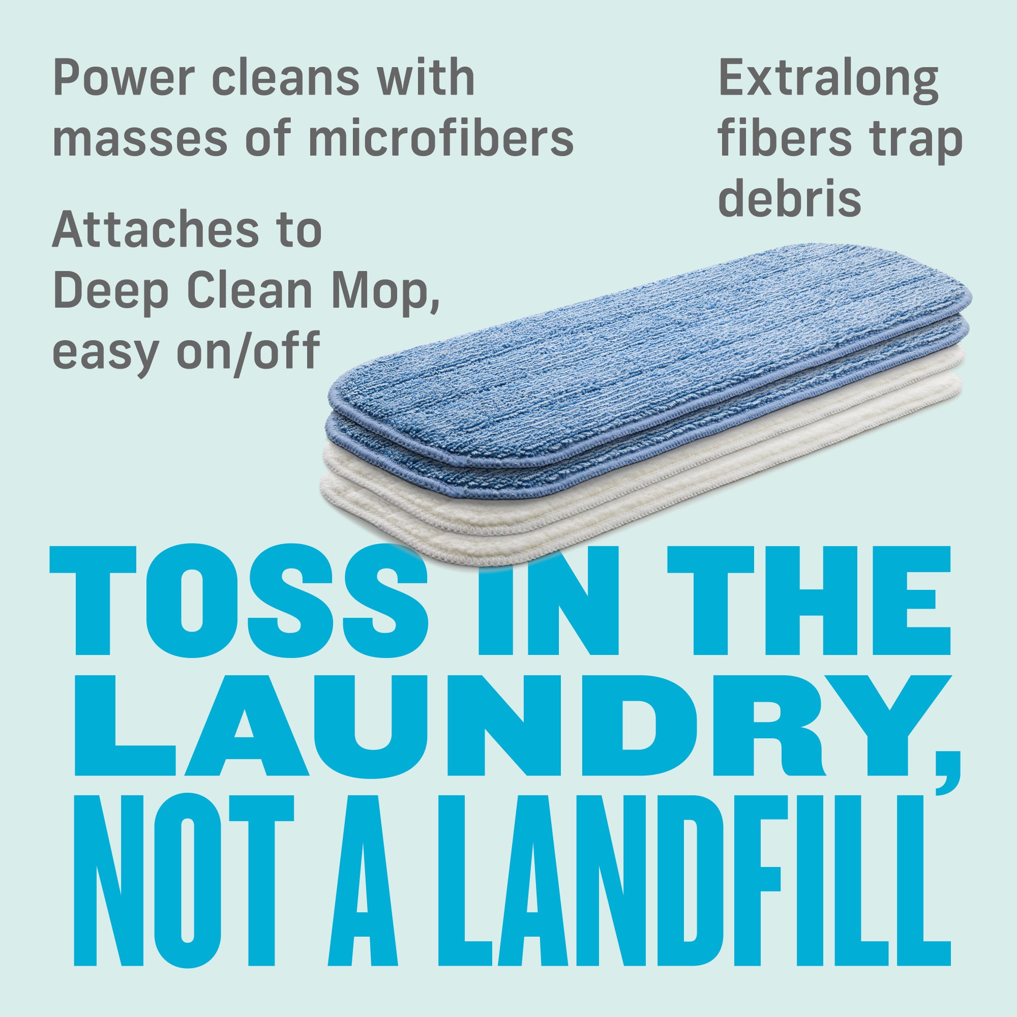Replacement Head for Deep Clean Mop & Dusting Mop Head